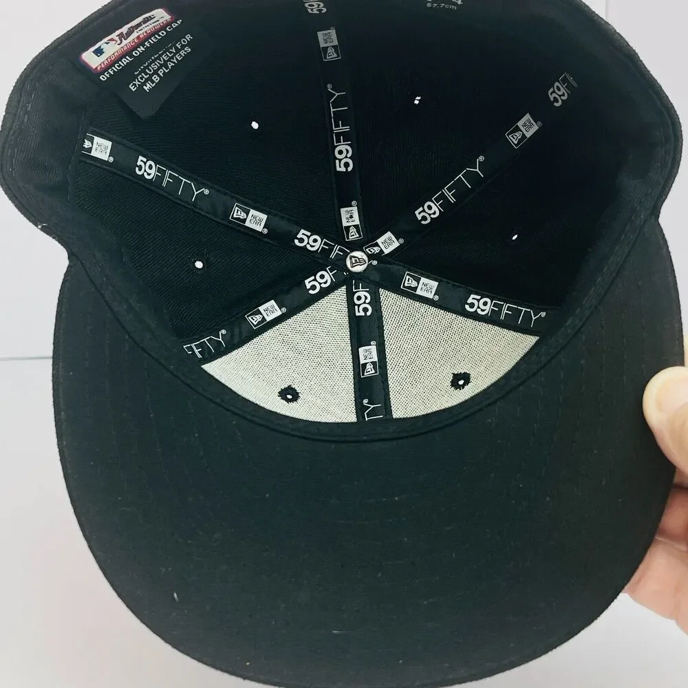 Florida Marlins Baseball Cap Official MLB On Field‎ Players Hat Black Mens 7¼
